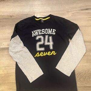 Gymboree Black and Gray Long Sleeve Tee